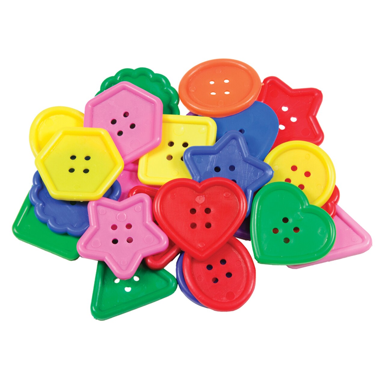 Really Big Buttons, Assorted Shapes & Colors, 120 Count (1 lb) – Large Buttons for Kids Crafts & Sewing
